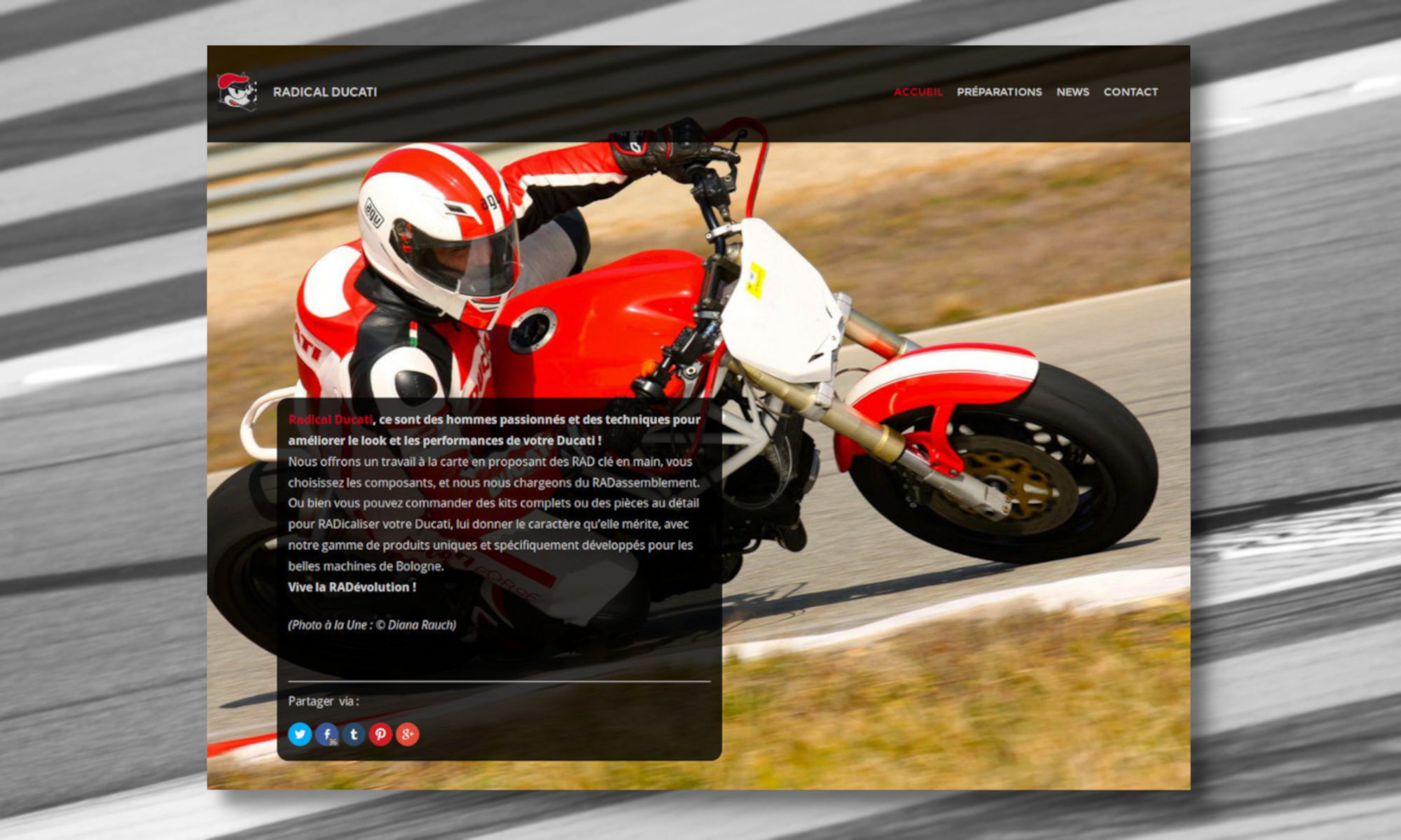 Le site internet de "Radical Ducati".